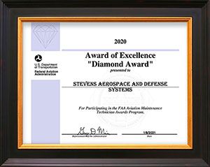 Stevens Aerospace Nashville Location Receives FAA Award of Excellence