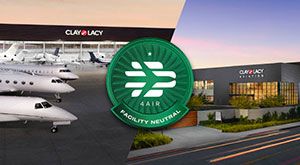 Clay Lacy Becomes First Company Certified to 4AIR Facilities Neutral Sustainability Rating
