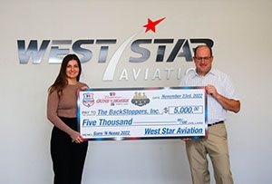 West Star Aviation Supports Guns 'N Hoses Event with BackStoppers Donation