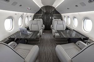 Duncan Aviation Delivers Falcon 2000 with Full Hydrographic Cabinetry